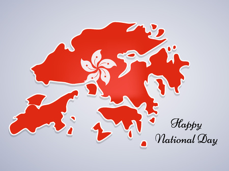 illustration of elements of Hongkong National Day Backgroundのイラスト素材