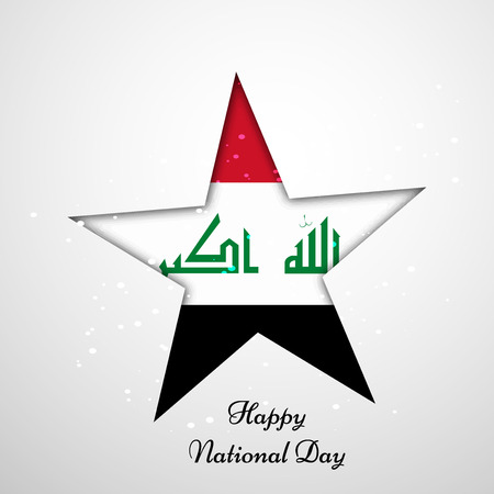 Illustration of elements of Iraq National Day of starのイラスト素材