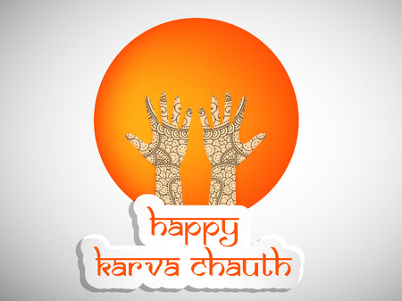 illustration of elements of Hindu Festival Karwa Chauth backgroundのイラスト素材