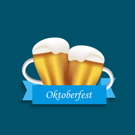 illustration of elements of Folk festival Oktoberfest backgroundのイラスト素材