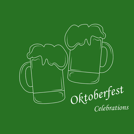 illustration of elements of Folk festival Oktoberfest backgroundのイラスト素材