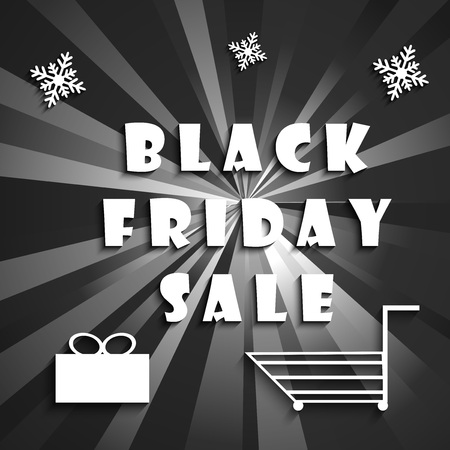 illustration of elements of black friday backgroundのイラスト素材