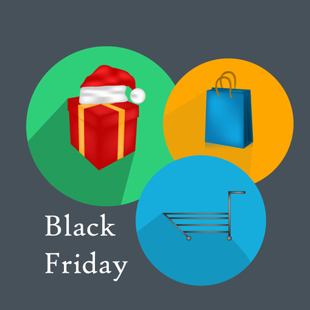 illustration of elements of black friday backgroundのイラスト素材