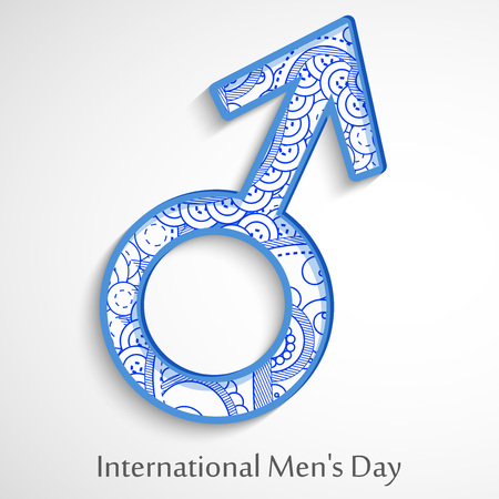 Illustration of elements of International men's day background.のイラスト素材