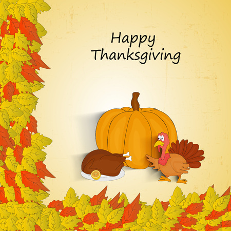 illustration of elements of thanksgiving backgroundのイラスト素材