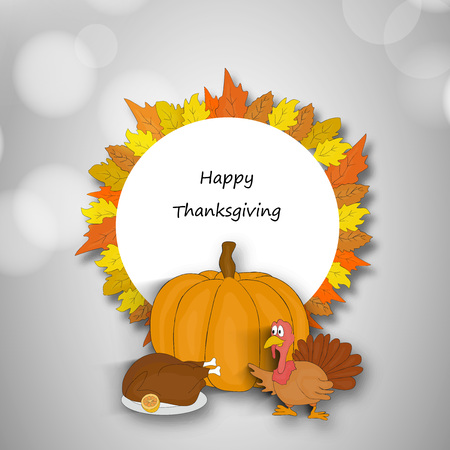 illustration of elements of thanksgiving backgroundのイラスト素材