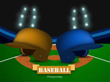 Illustration of elements for baseball sport backgroundのイラスト素材