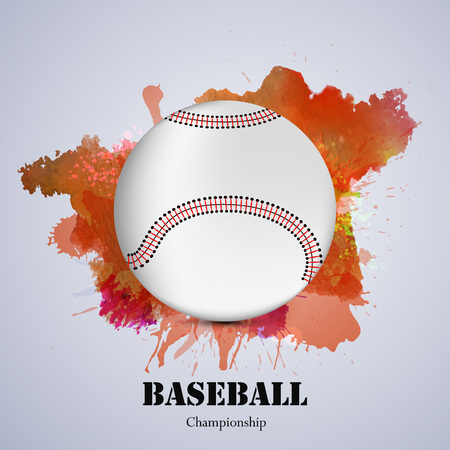 Illustration of elements for baseball sport backgroundのイラスト素材