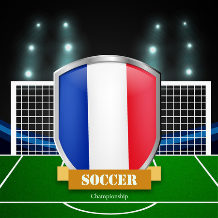 Illustration of france flag participating in soccer tournamentのイラスト素材