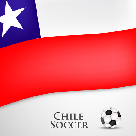 Illustration of Chile flag participating in soccer tournamentのイラスト素材