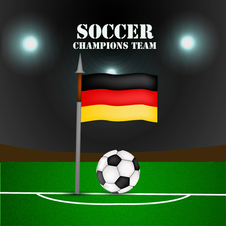 Illustration of Germany flag for soccer backgroundのイラスト素材