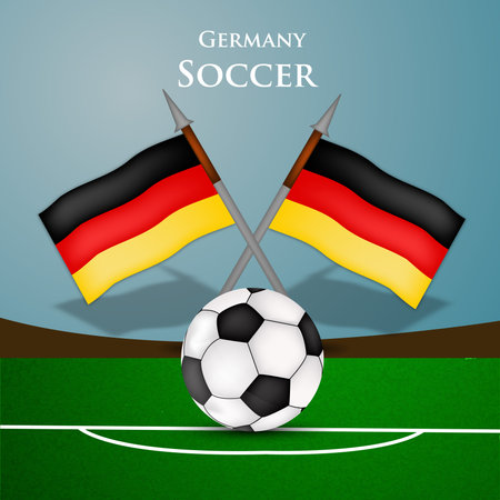 Illustration of Germany flag for soccer backgroundのイラスト素材