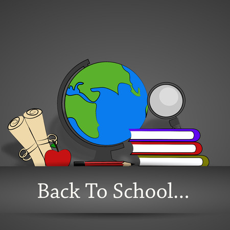 Illustration of background for back to schoolのイラスト素材