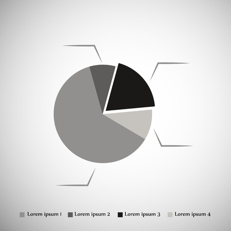 Illustration of background with business graphs and pie chartsのイラスト素材