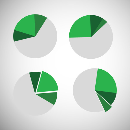 Illustration of background with business graphs and pie chartsのイラスト素材