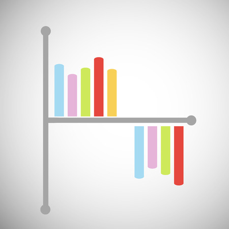 Illustration of background with business graphs and pie chartsのイラスト素材