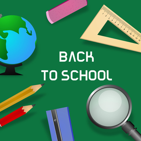 Illustration of background for back to schoolのイラスト素材