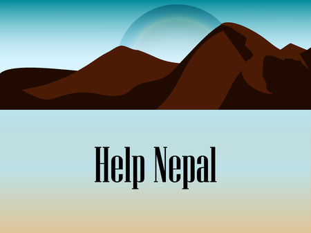 Illustration of  background for Nepal Earthquake releifのイラスト素材