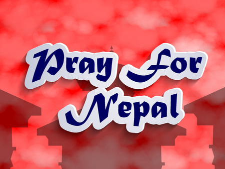 Illustration of  background for Nepal Earthquake releifのイラスト素材