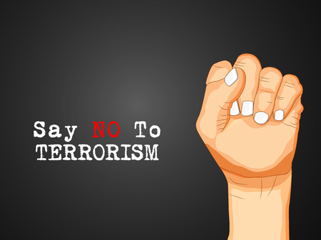 Stop Terrorism backgroundのイラスト素材