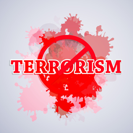 Stop Terrorism backgroundのイラスト素材