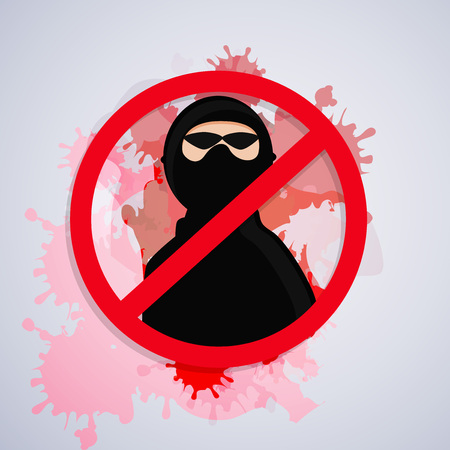 Stop Terrorism backgroundのイラスト素材