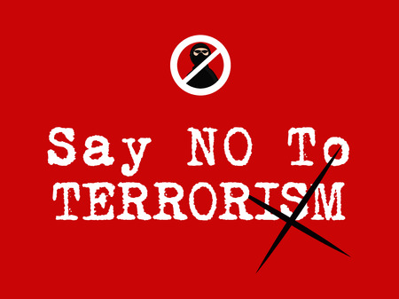 Stop Terrorism backgroundのイラスト素材