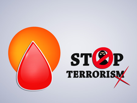 Stop Terrorism backgroundのイラスト素材