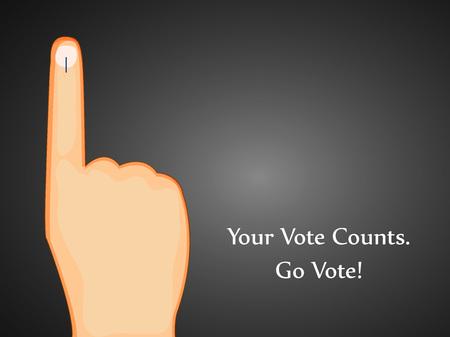 Illustration of India voting backgroundのイラスト素材