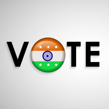 Illustration of India voting backgroundのイラスト素材