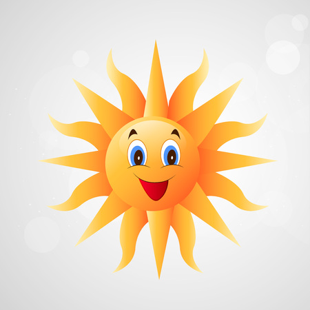 Illustration of sun for Summer seasonのイラスト素材