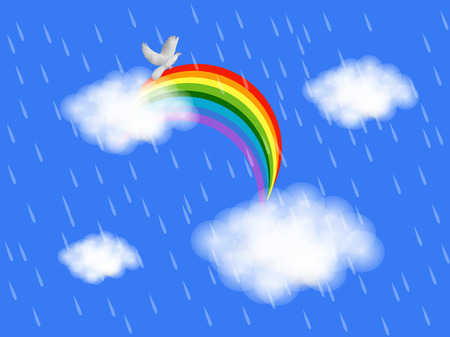 Monsoon season backgroundのイラスト素材