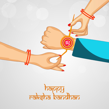 Illustration of elements of Hindu Festival Raksha Bandhan Backgroundのイラスト素材