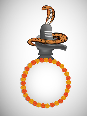 Illustration of Snake for Hindu festival Naag Panchami celebrated in Indiaのイラスト素材