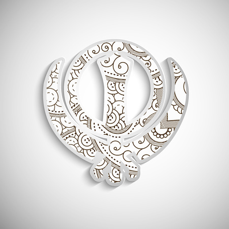 illustration of elements of Sikh festival Guru Nanak Jayanti Backgroundのイラスト素材