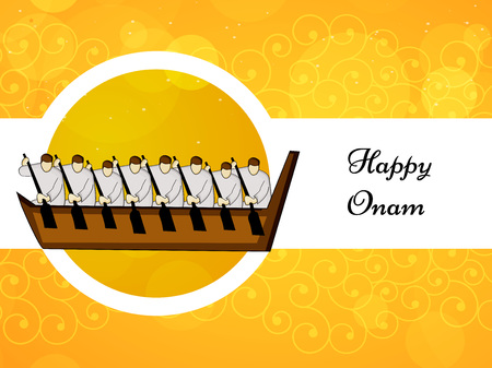 illustration of elements of South Indian Festival Onam Backgroundのイラスト素材