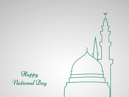 illustration of elements of Saudi Arabia National Day Backgroundのイラスト素材