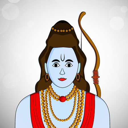 illustration of elements of hindu festival Dussehra backgroundのイラスト素材