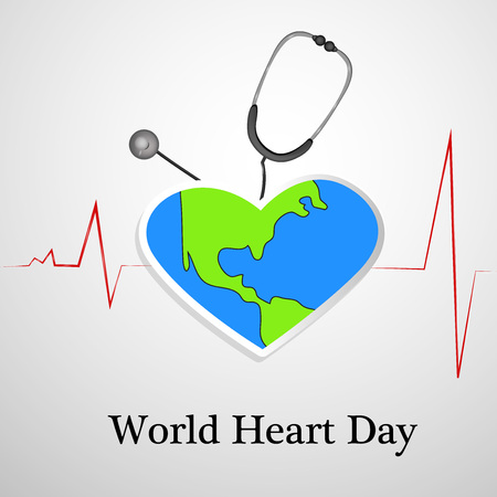 World Heart Day banner.のイラスト素材