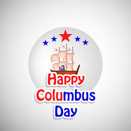 illustration of elements of Columbus Day Backgroundのイラスト素材