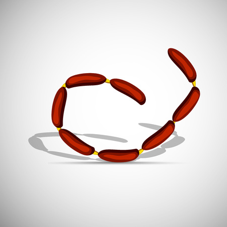 Illustration of Red Meat isolated on white backgroundのイラスト素材