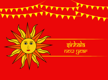 Illustration of Sri Lanka New Year background.のイラスト素材