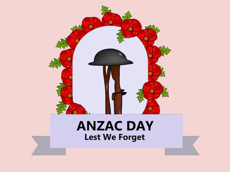 Anzac Day template designのイラスト素材