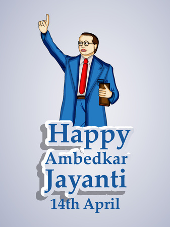 Illustration of Dr. B. R. Ambedkar with Indian Flag for Ambedkar ...