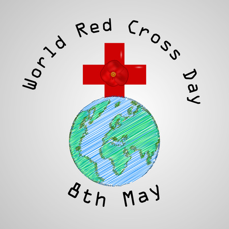 Illustration of World Red Cross Day backgroundのイラスト素材