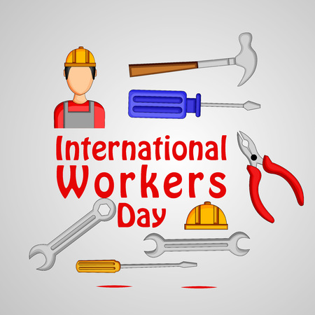 Illustration of International Worker's Day backgroundのイラスト素材