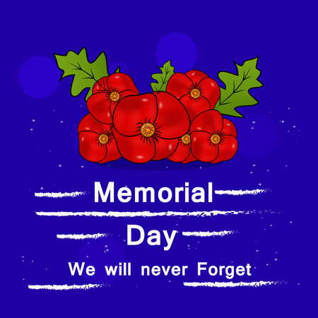 Illustration of USA Memorial Day backgroundのイラスト素材