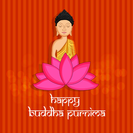 Illustration of background for Hindu Buddhism festival Buddha Purnimaのイラスト素材