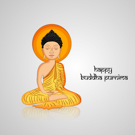 Illustration of background for Hindu Buddhism festival Buddha Purnimaのイラスト素材