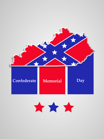 illustration of elements of Confederate Memorial Day backgroundのイラスト素材